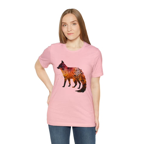 Autumn Fox Silhouette - Short Sleeve Tee